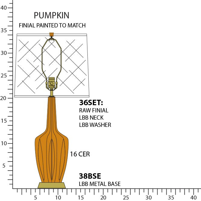 Robert Abbey - PM38 - One Light Table Lamp - Emma - Pumpkin Glazed Ceramic w/Warm Brass