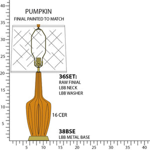 Robert Abbey - PM38 - One Light Table Lamp - Emma - Pumpkin Glazed Ceramic w/Warm Brass