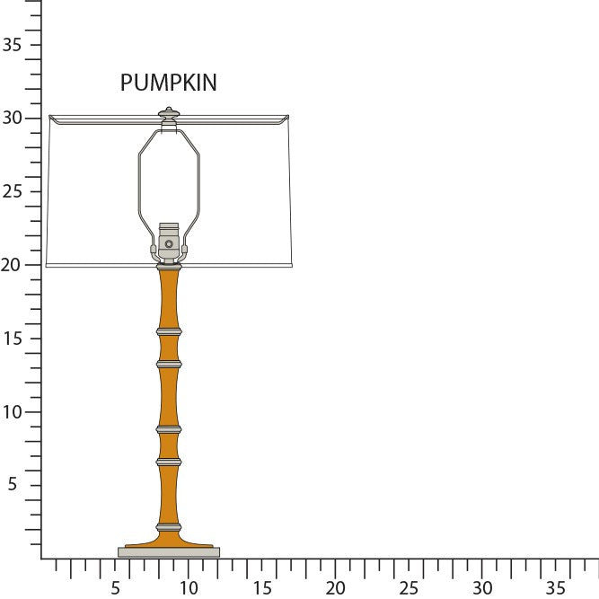 Robert Abbey - PM72 - One Light Table Lamp - Kane - Pumpkin w/Polished Nickel