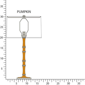 Robert Abbey - PM72 - One Light Table Lamp - Kane - Pumpkin w/Polished Nickel