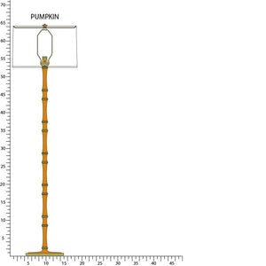 Robert Abbey - PM73 - One Light Floor Lamp - Kane - Pumpkin w/Modern Brass