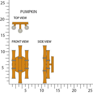 Robert Abbey - PM76 - Six Light Wall Sconce - Kane - Pumpking w/Polished Nickel