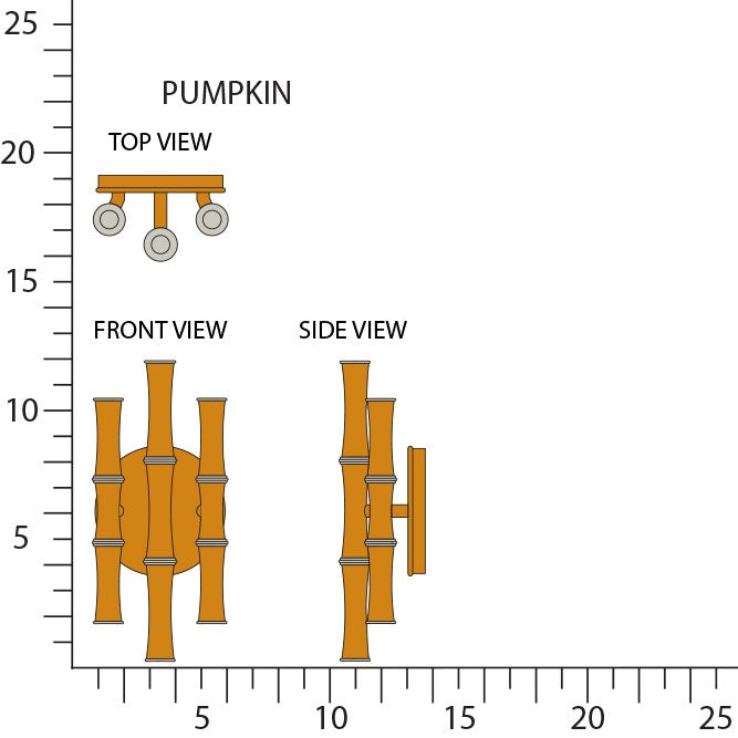 Robert Abbey - PM76 - Six Light Wall Sconce - Kane - Pumpking w/Polished Nickel