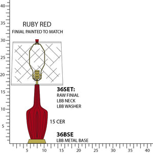 Robert Abbey - RR36 - One Light Accent Lamp - Emma - Ruby Red Glazed Ceramic w/Warm Brass