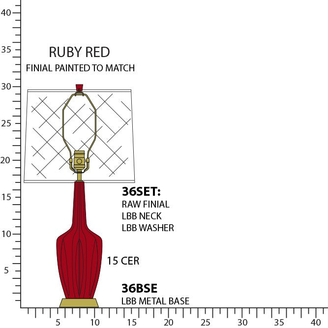 Robert Abbey - RR36 - One Light Accent Lamp - Emma - Ruby Red Glazed Ceramic w/Warm Brass