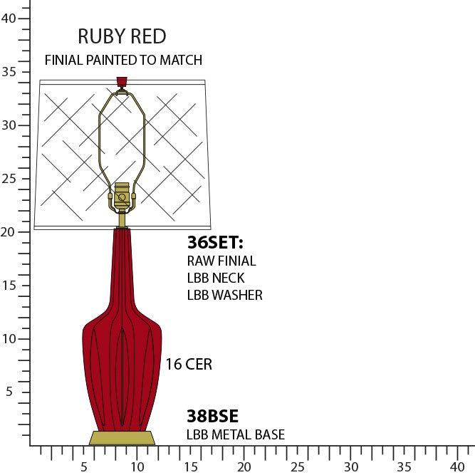 Robert Abbey - RR38 - One Light Table Lamp - Emma - Ruby Red Glazed Ceramic w/Warm Brass