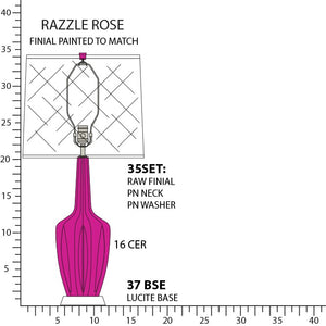 Robert Abbey - RZ37 - One Light Table Lamp - Emma - Razzle Rose Glazed Ceramic w/Polished Nickel/a Lucite
