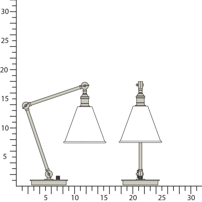 Robert Abbey - S2419G - One Light Table Lamp - Alloy - Polished Nickel, Cased White w/Polished