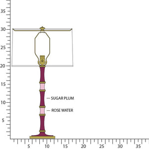 Robert Abbey - SM71RW - One Light Table Lamp - Kane - Sugar Plum/Rose Water w/Modern Brass