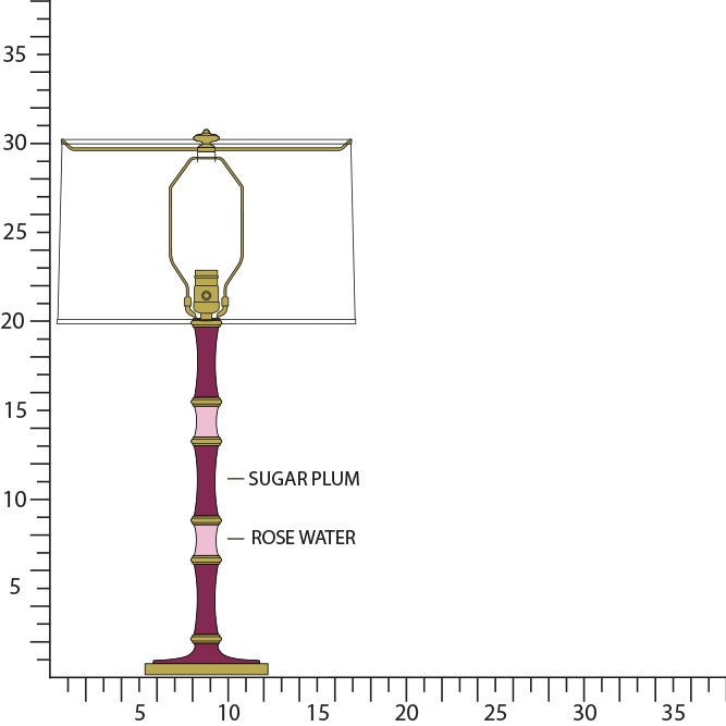 Robert Abbey - SM71RW - One Light Table Lamp - Kane - Sugar Plum/Rose Water w/Modern Brass