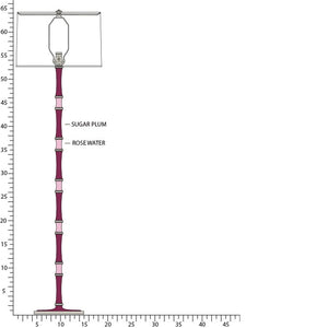 Robert Abbey - SM74RW - One Light Floor Lamp - Kane - Sugar Plum/Rose Water w/Polished Nickel