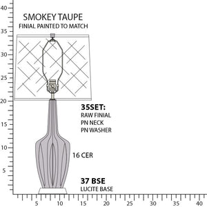 Robert Abbey - ST37 - One Light Table Lamp - Emma - Smokey Taupe Glazed Ceramic w/Polished Nickel/a Lucite