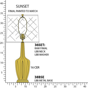 Robert Abbey - SU38 - One Light Table Lamp - Emma - Sunset Glazed Ceramic w/Warm Brass