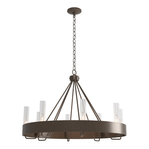 Hubbardton Forge - 105040-SKT-05-ZM0611 - Eight Light Chandelier - Banded - Bronze