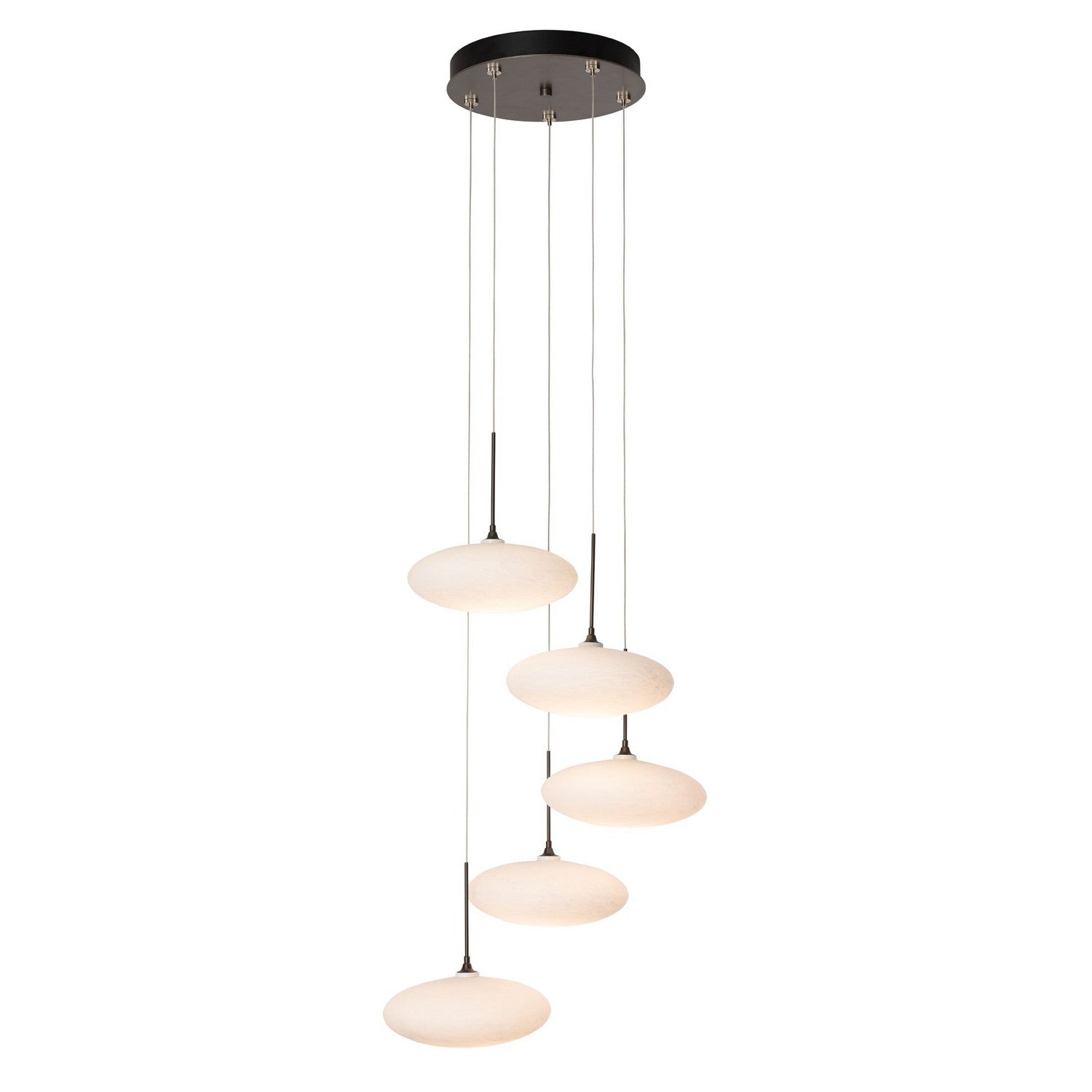 Hubbardton Forge - 131146-SKT-STND-89-GS0818 - Clouds 5-Light Pendant - Clouds - Ink