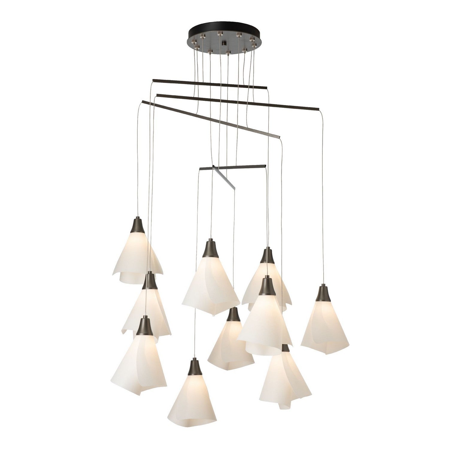 Hubbardton Forge - 131152-SKT-STND-89-SH1987 - Mobius 10-Light Mobile Pendant - Mobius - Ink