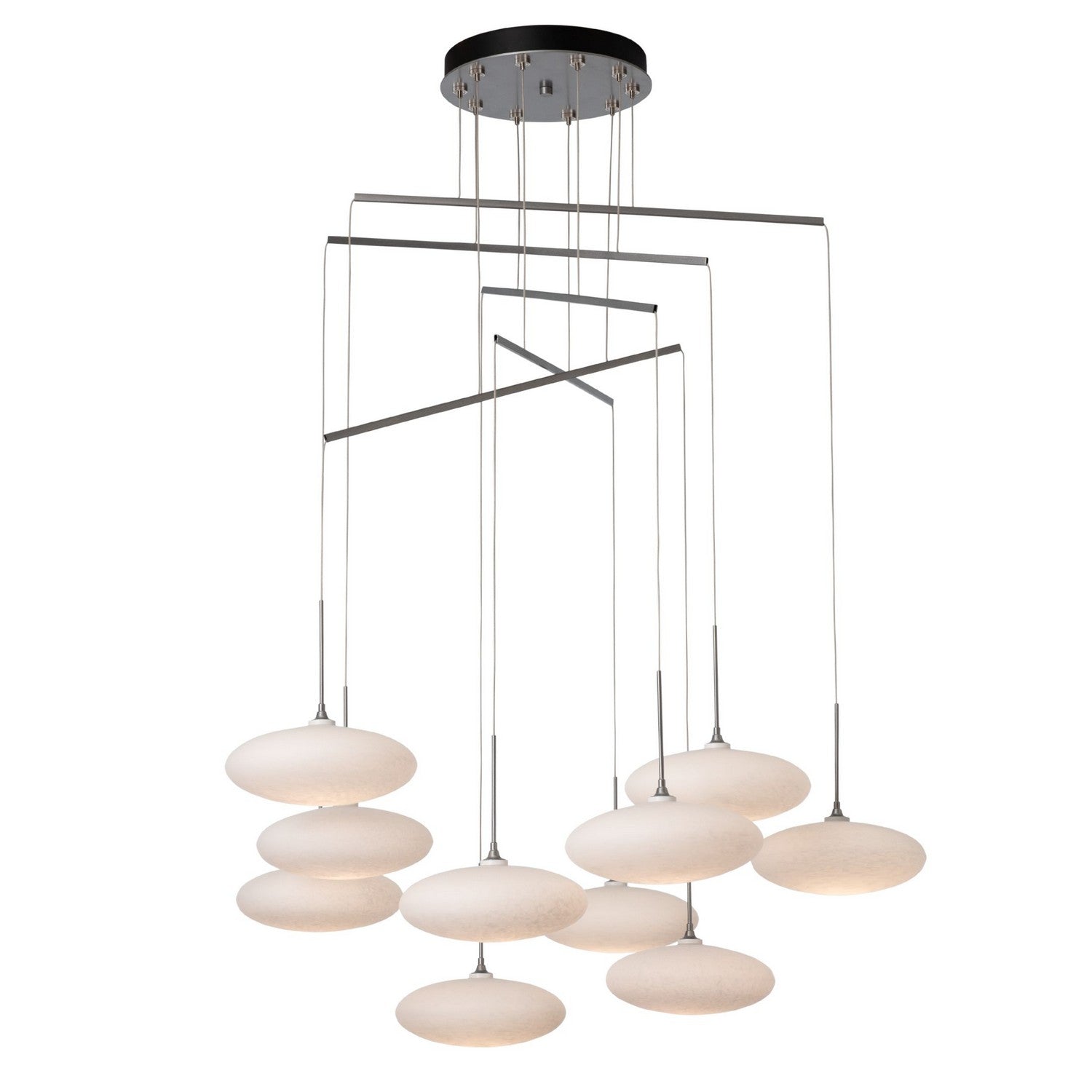 Hubbardton Forge - 131157-SKT-STND-89-GS0818 - Clouds 10-Light Mobile Pendant - Clouds - Ink