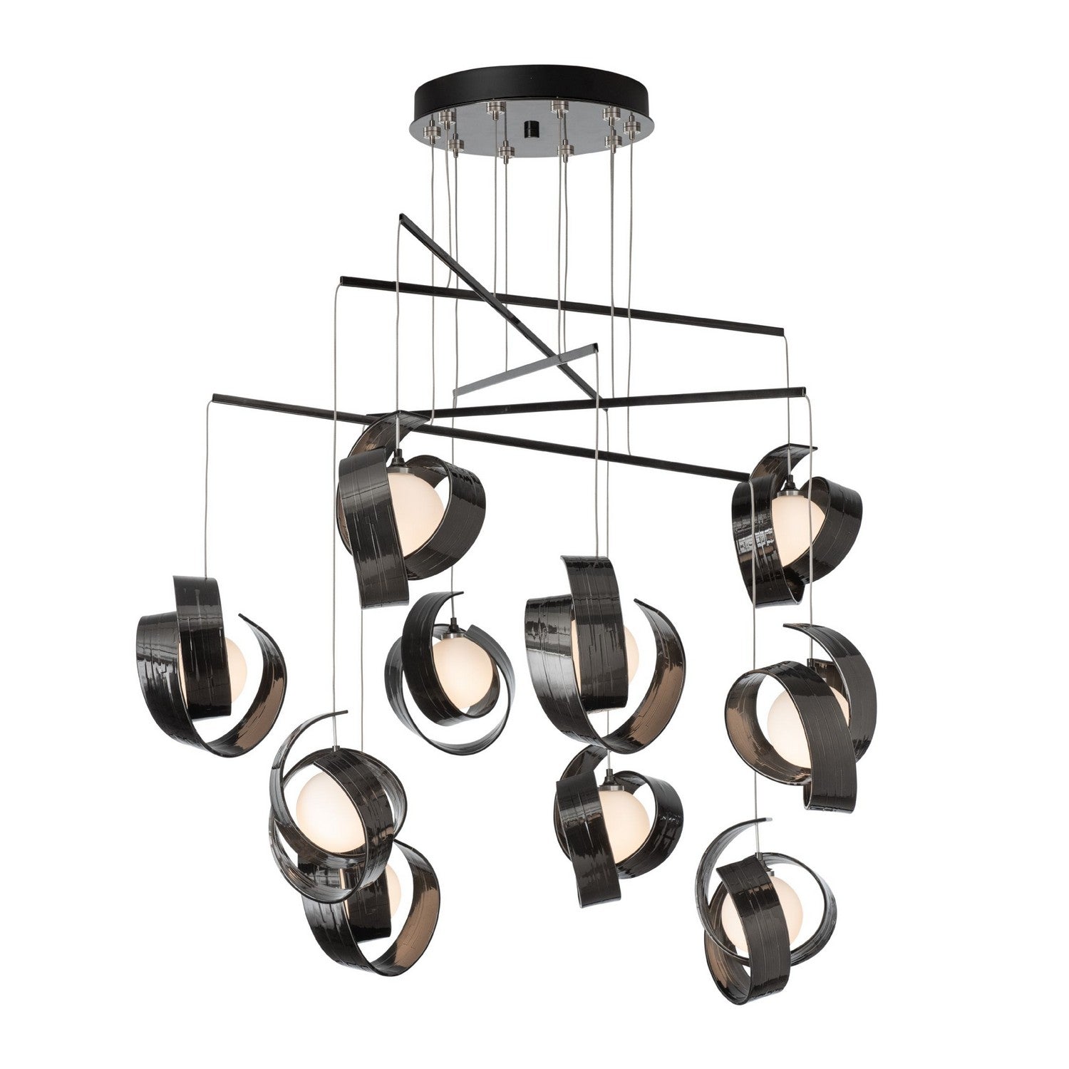 Hubbardton Forge - 131158-SKT-STND-89-GG0711 - Riza 10-Light Mobile Pendant - Riza - Ink