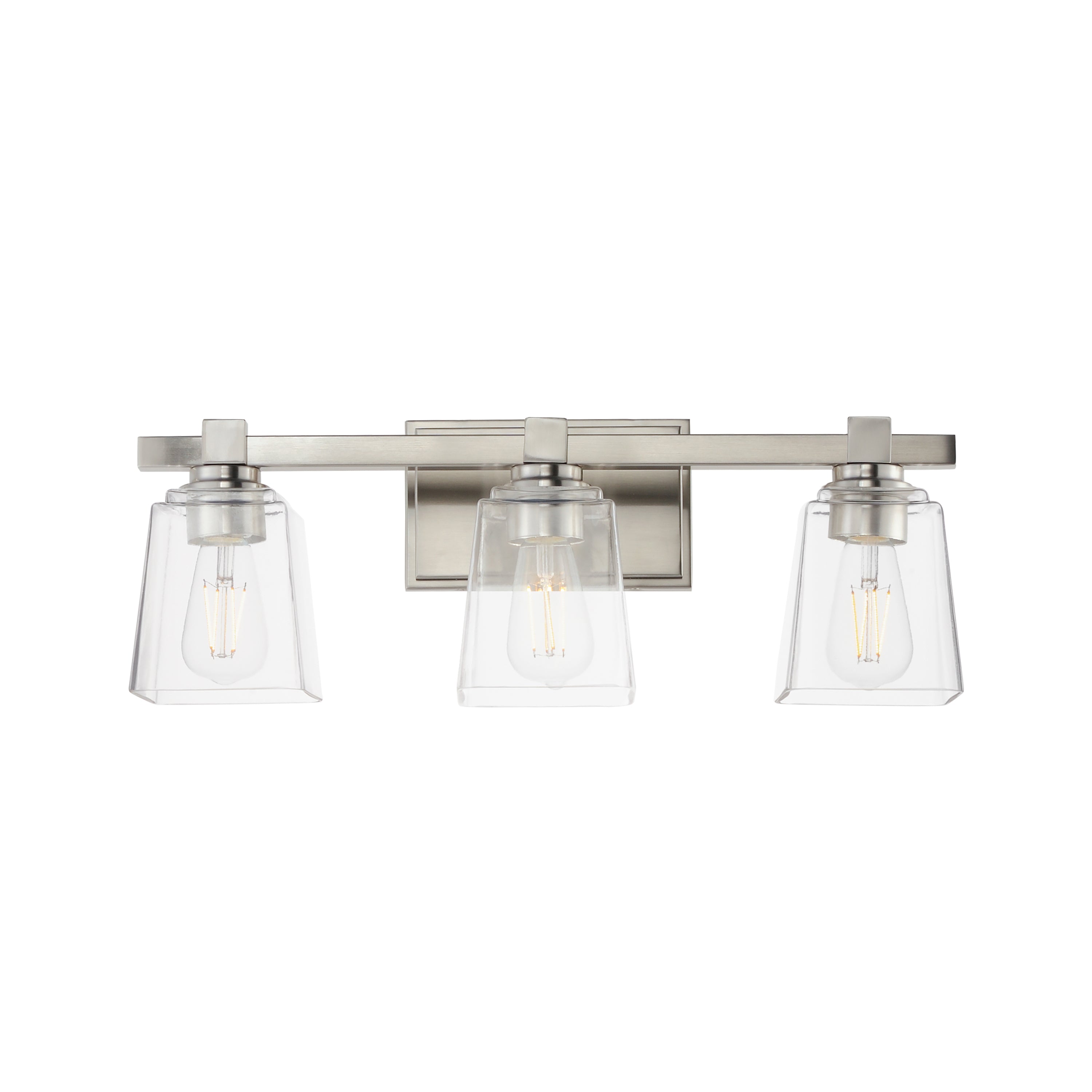 Maxim - 21383CLSN - Three Light Bath Vanity - Cubos - Satin Nickel