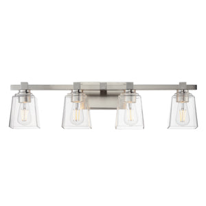 Maxim - 21384CLSN - Four Light Bath Vanity - Cubos - Satin Nickel