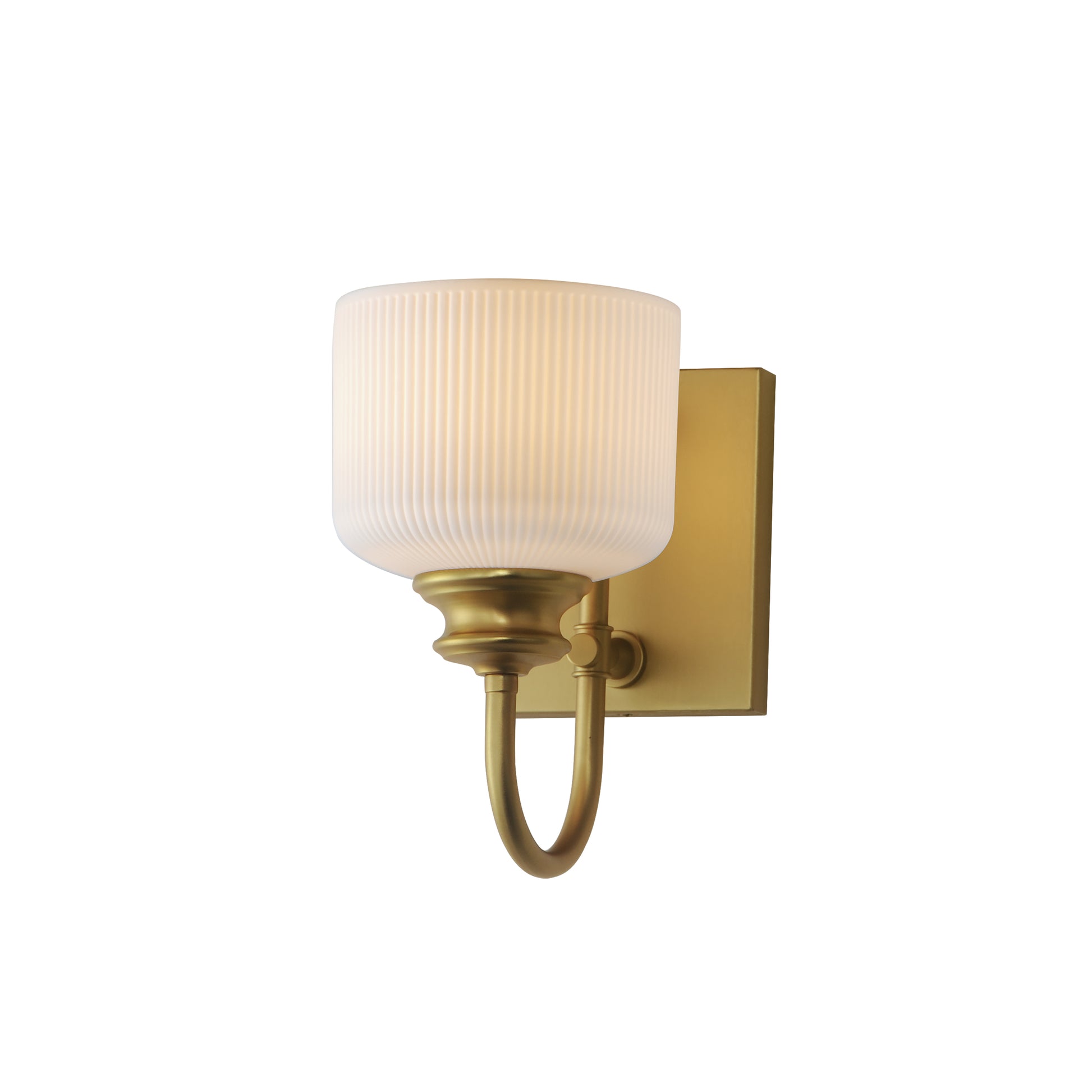Maxim - 21491WTNAB - One Light Wall Sconce - Bisque - Natural Aged Brass