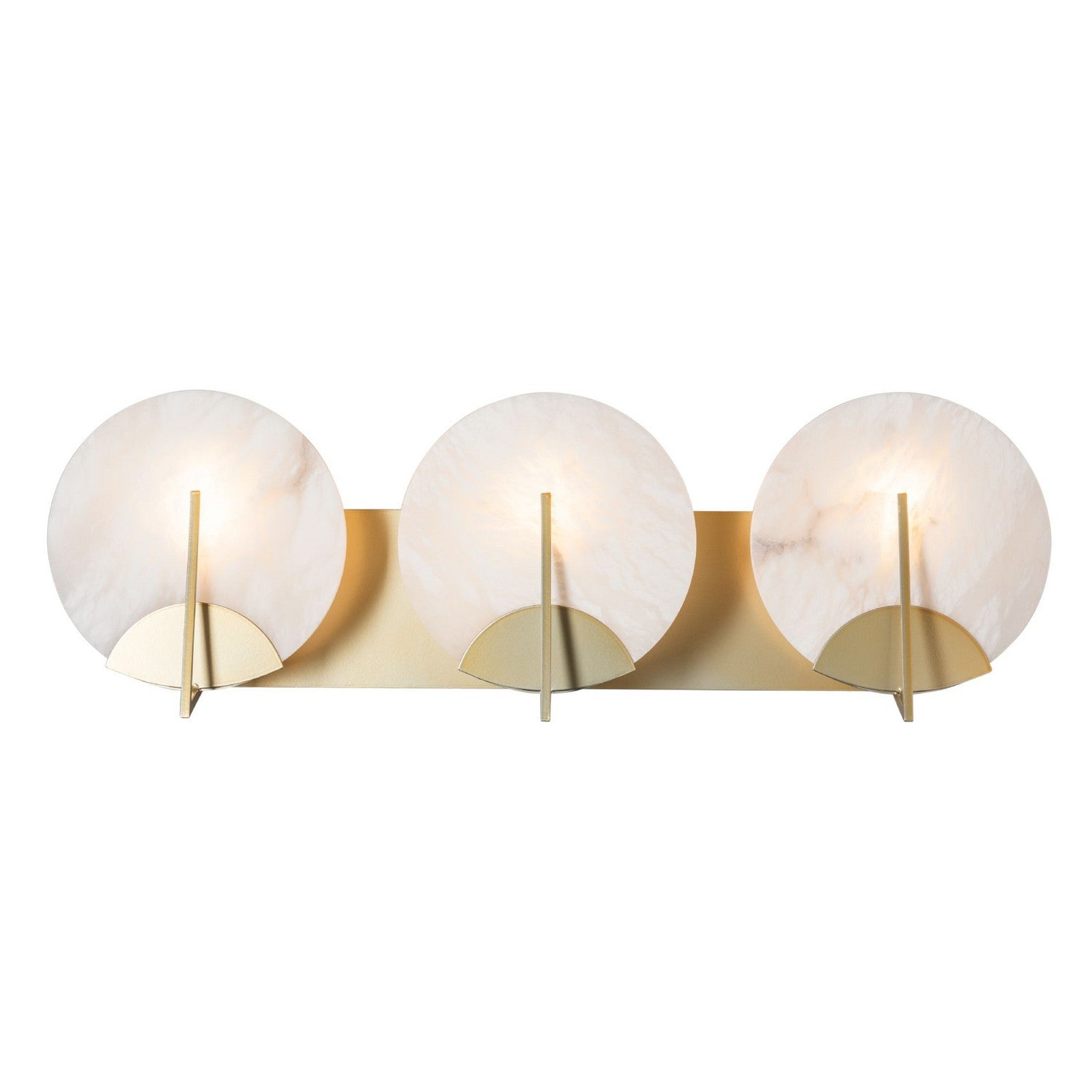 Hubbardton Forge - 201057-SKT-86-AR - Three Light Bath Sconce - Callisto - Modern Brass
