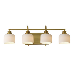 Maxim - 21494WTNAB - Four Light Bath Vanity - Bisque - Natural Aged Brass