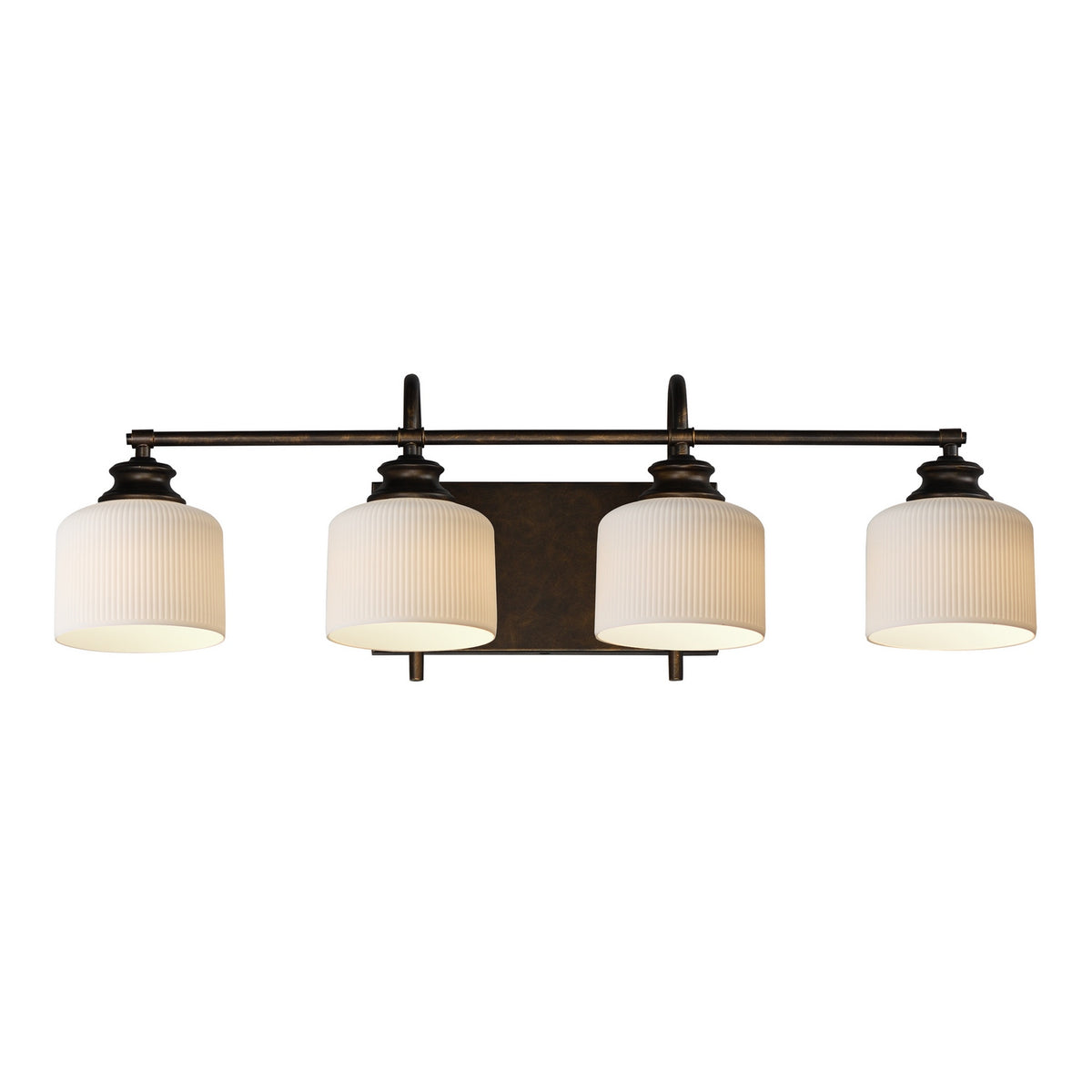 Maxim - 21494WTOI - Four Light Bath Vanity - Bisque - Oil Rubbed Bronze