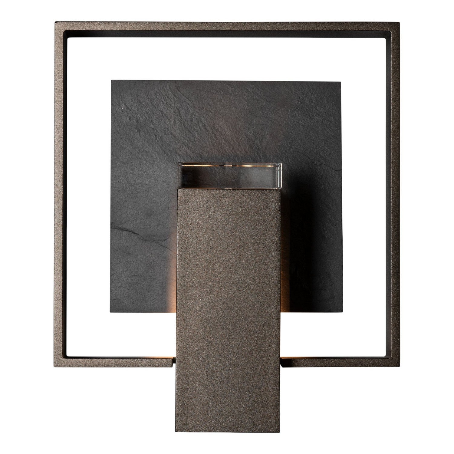 Hubbardton Forge - 302662-SKT-80-SL-ZM0850 - Shadow Box Medium w/Slate Dark Sky Friendly Outdoor Sconce - Shadow Box - Coastal Black