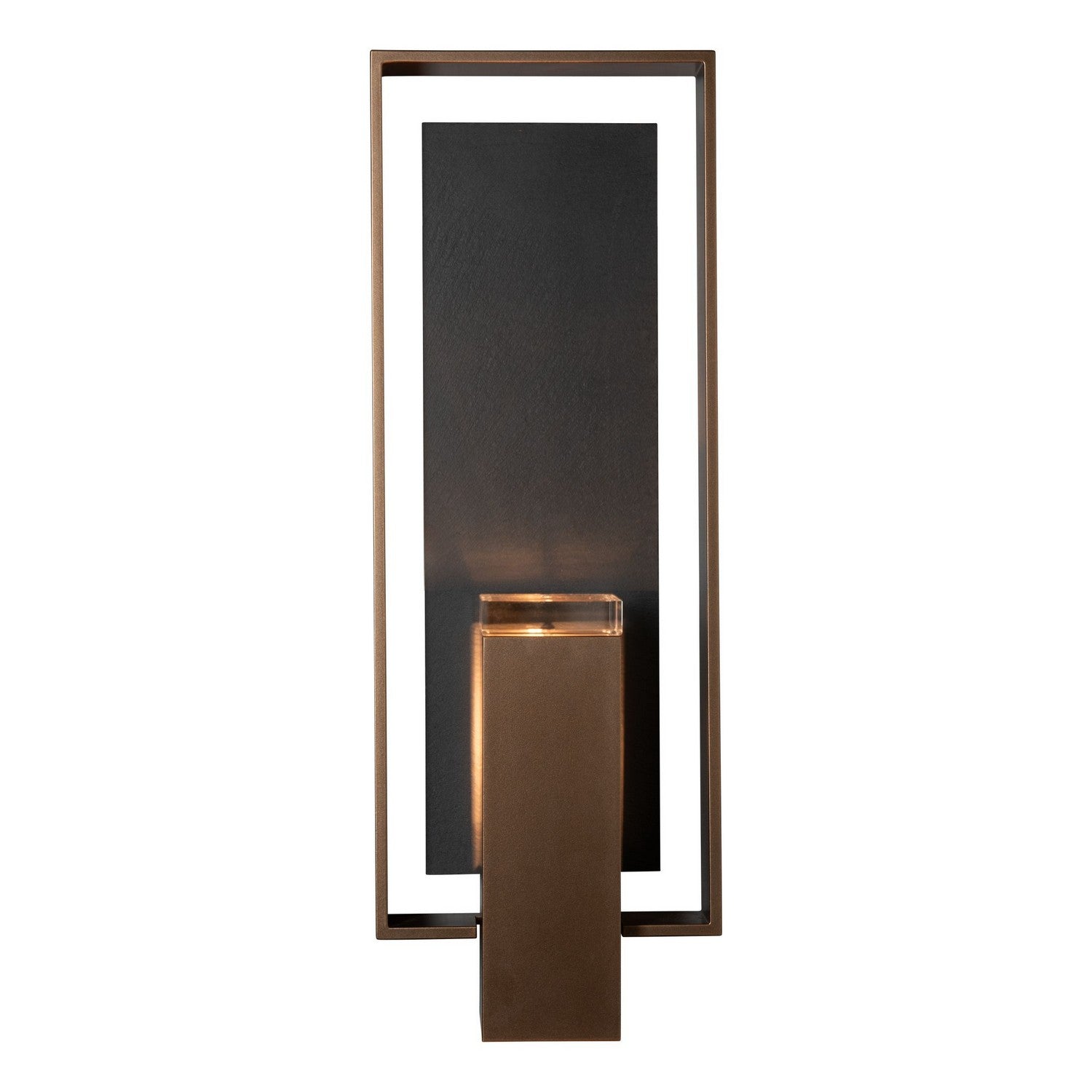 Hubbardton Forge - 302664-SKT-80-SL-ZM0850 - Shadow Box Large w/Slate Dark Sky Friendly Outdoor Sconce - Shadow Box - Coastal Black