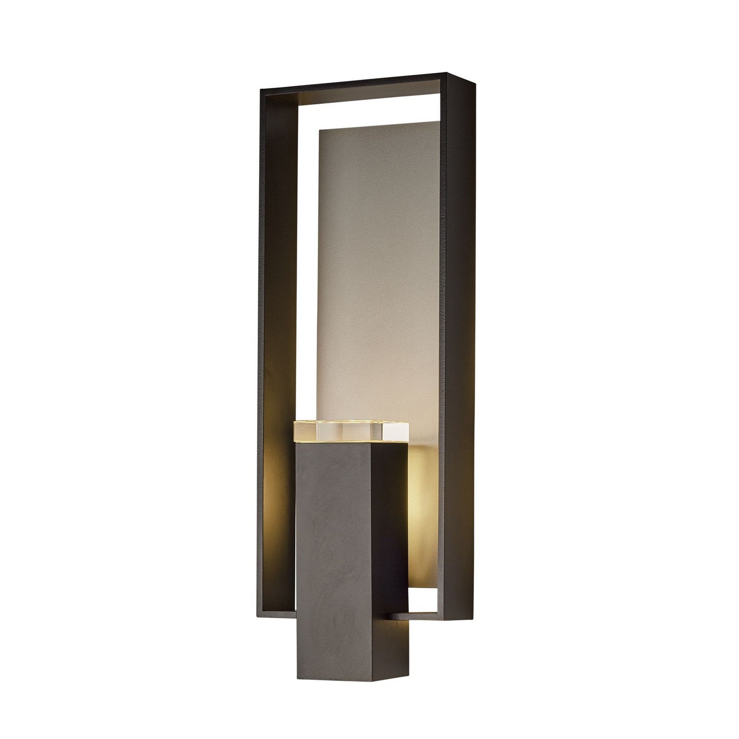 Hubbardton Forge - 302665-SKT-80-80-ZM0850 - Shadow Box Large Dark Sky Friendly Outdoor Sconce - Shadow Box - Coastal Black