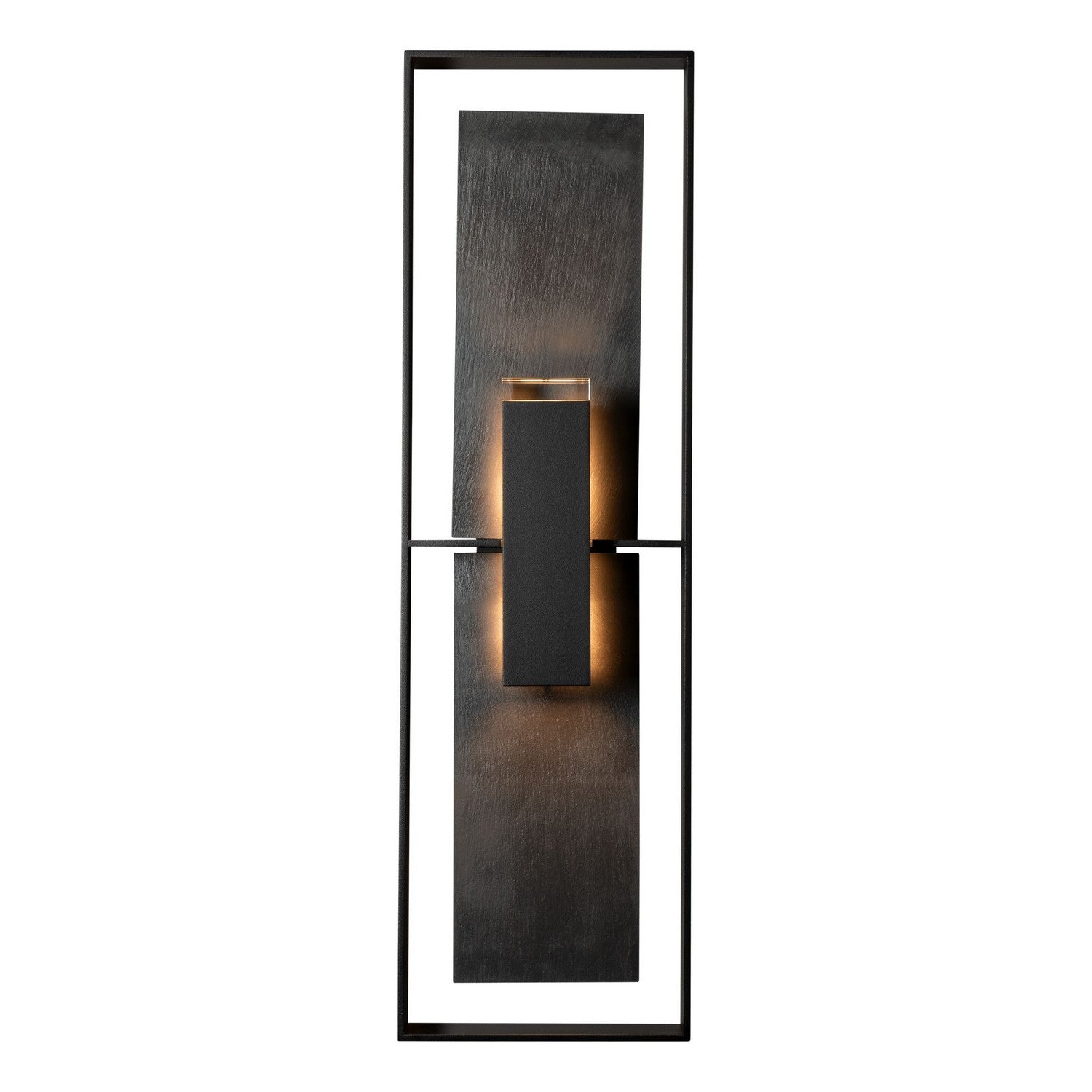 Hubbardton Forge - 302666-SKT-80-SL-ZM0850 - Shadow Box Tall w/Slate Dark Sky Friendly Outdoor Sconce - Shadow Box - Coastal Black