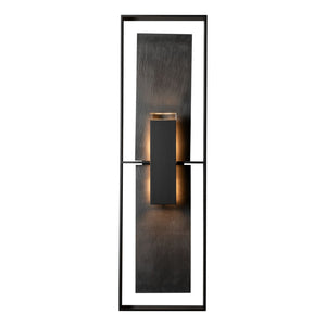 Hubbardton Forge - 302666-SKT-80-SL-ZM0850 - Two Light Outdoor Wall Sconce - Shadow Box - Coastal Black