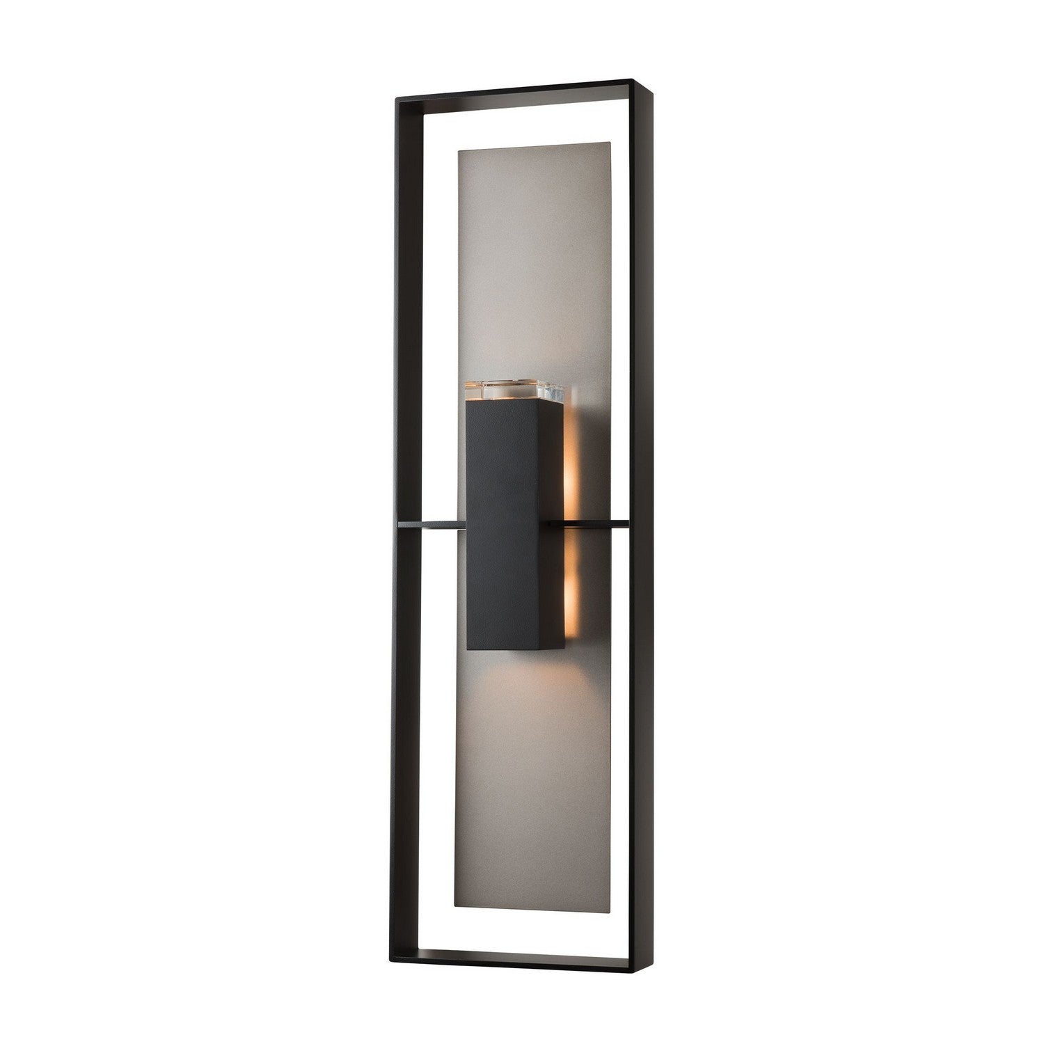 Hubbardton Forge - 302667-SKT-80-80-ZM0850 - Shadow Box Tall Dark Sky Friendly Outdoor Sconce - Shadow Box - Coastal Black