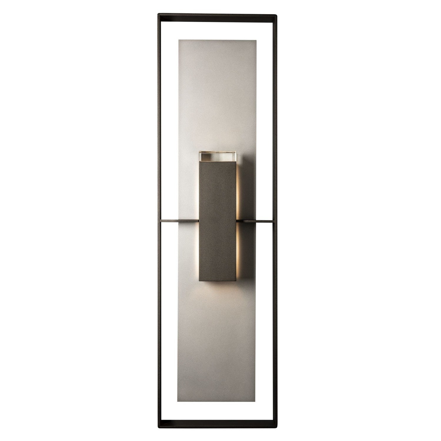 Hubbardton Forge - 302668-SKT-80-80-ZM0851 - Shadow Box Extra Tall Dark Sky Friendly Outdoor Sconce - Shadow Box - Coastal Black