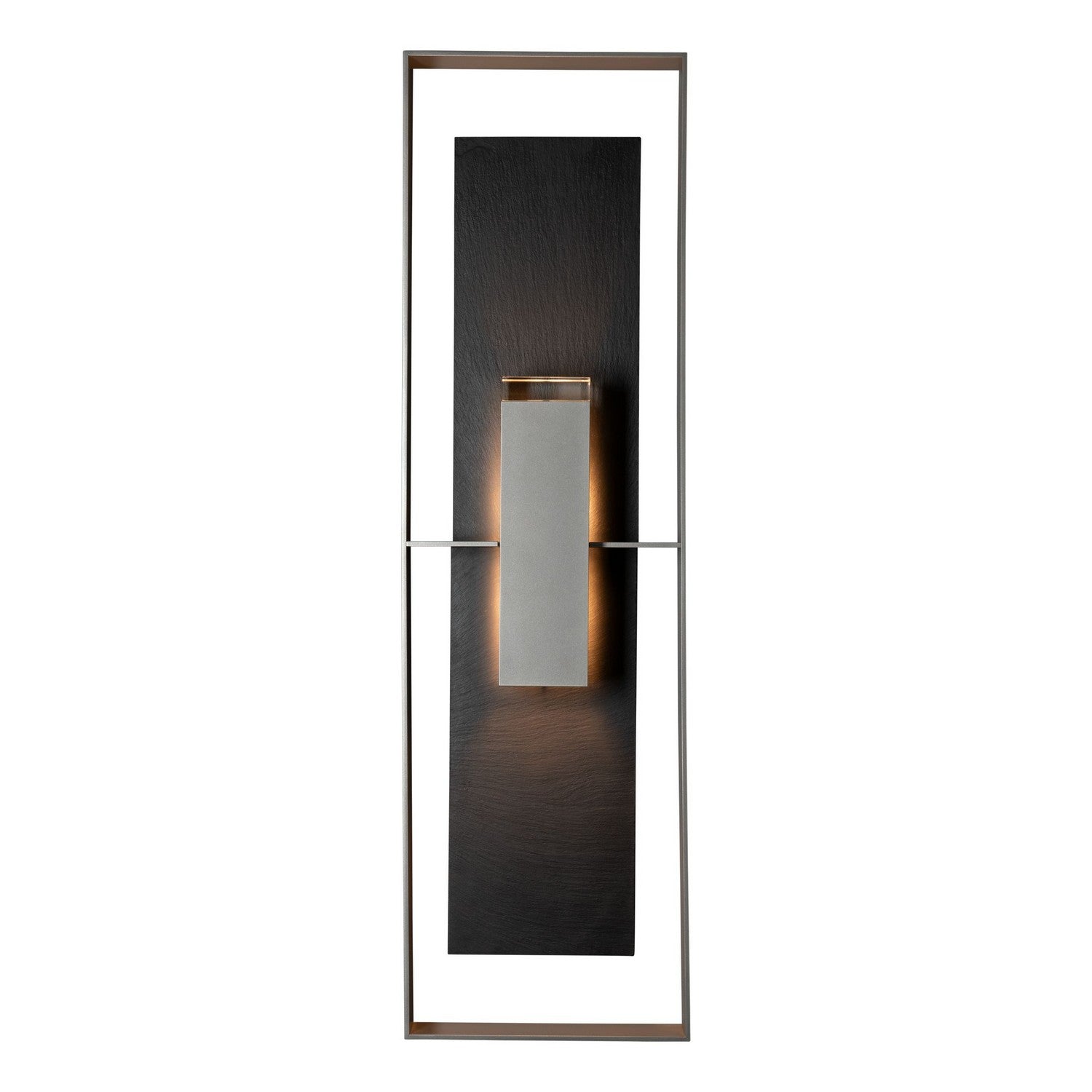 Hubbardton Forge - 302669-SKT-80-SL-ZM0851 - Shadow Box Extra Tall w/Slate Dark Sky Friendly Outdoor Sconce - Shadow Box - Coastal Black