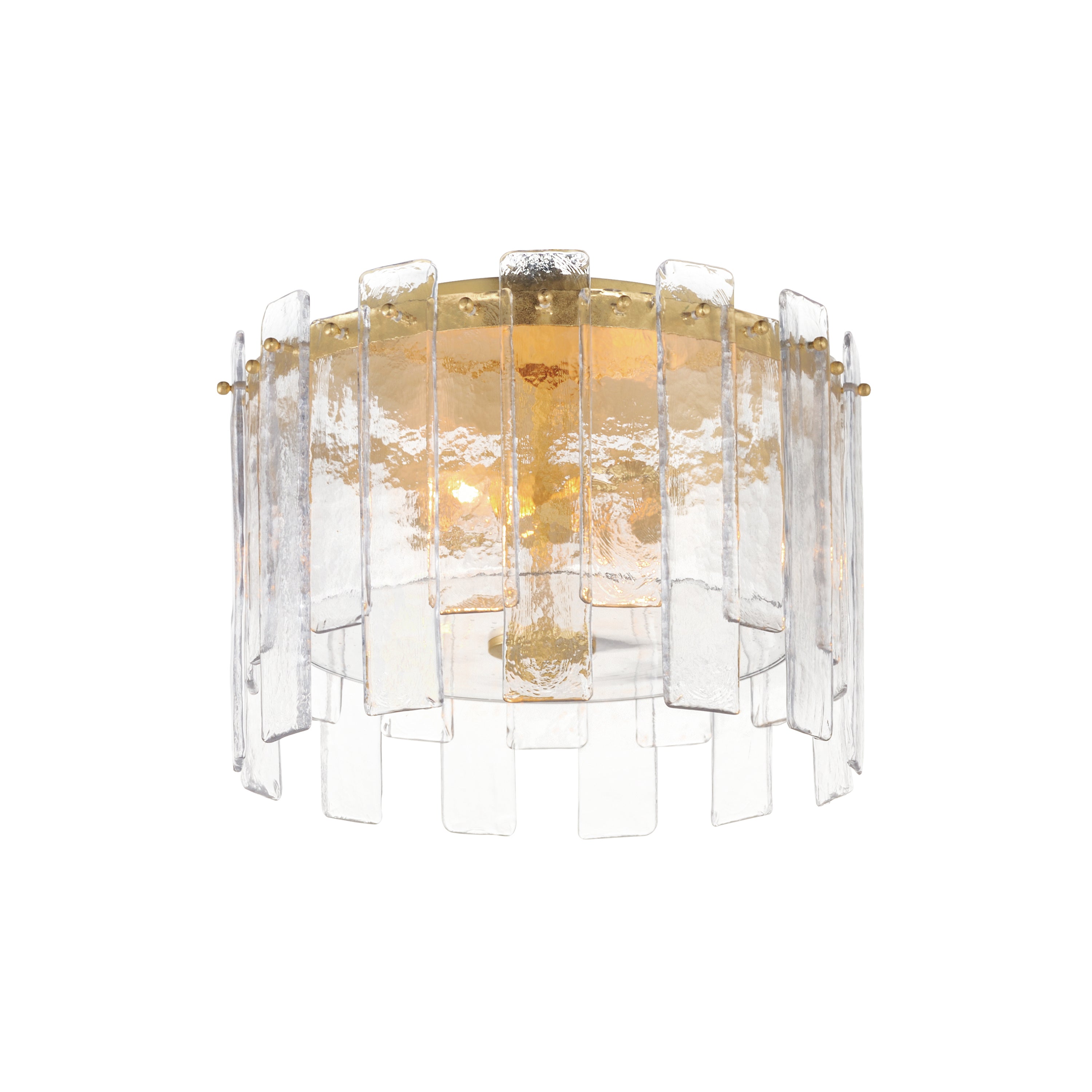 Maxim - 21832AGGL - Two Light Flush Mount - Warren - Gold Leaf