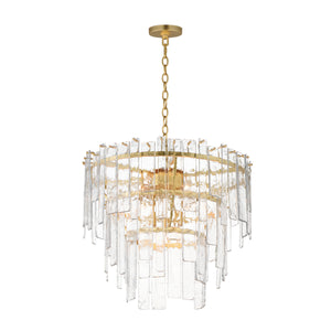 Maxim - 21835AGGL - Nine Light Pendant - Warren - Gold Leaf