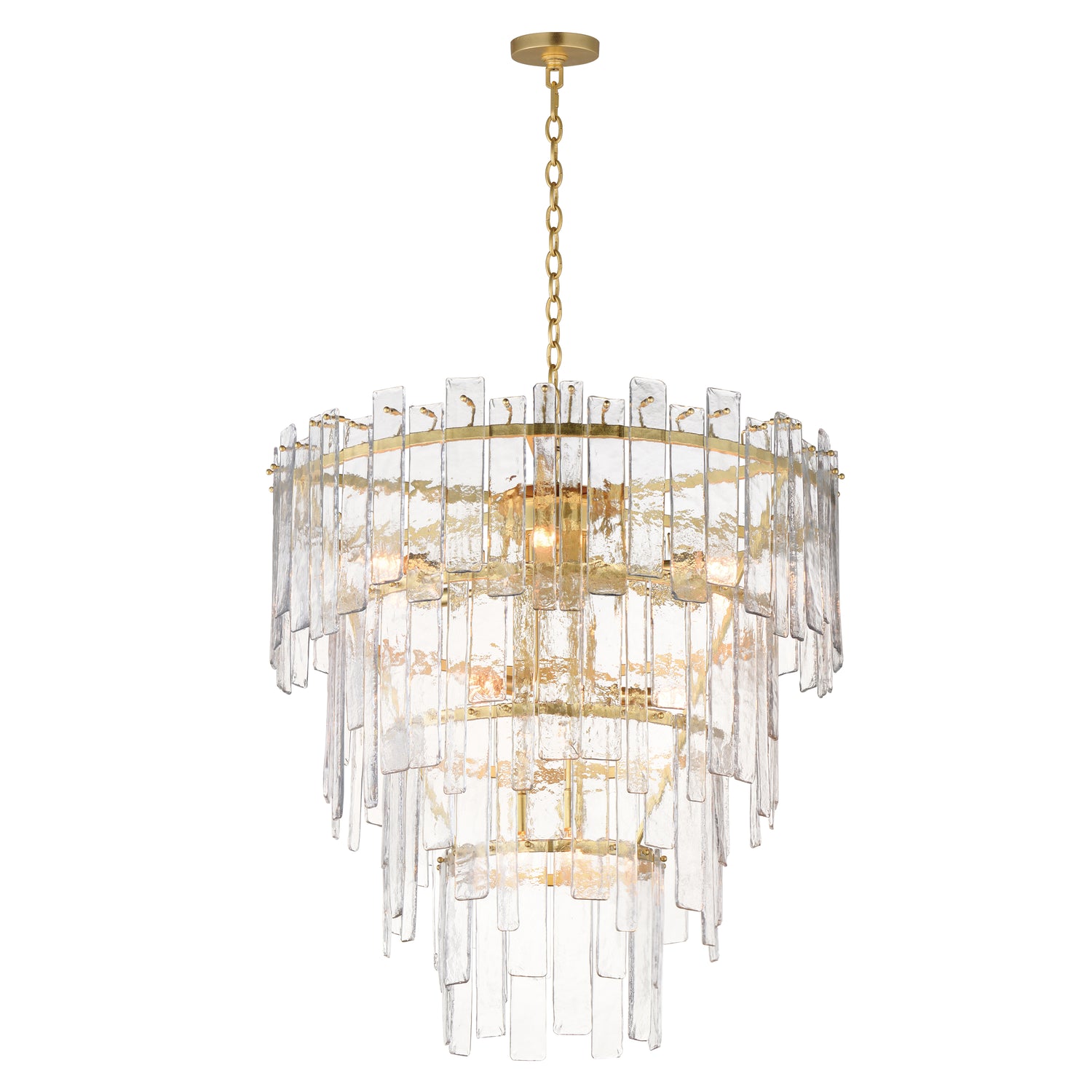 Maxim - 21837AGGL - 12 Light Pendant - Warren - Gold Leaf