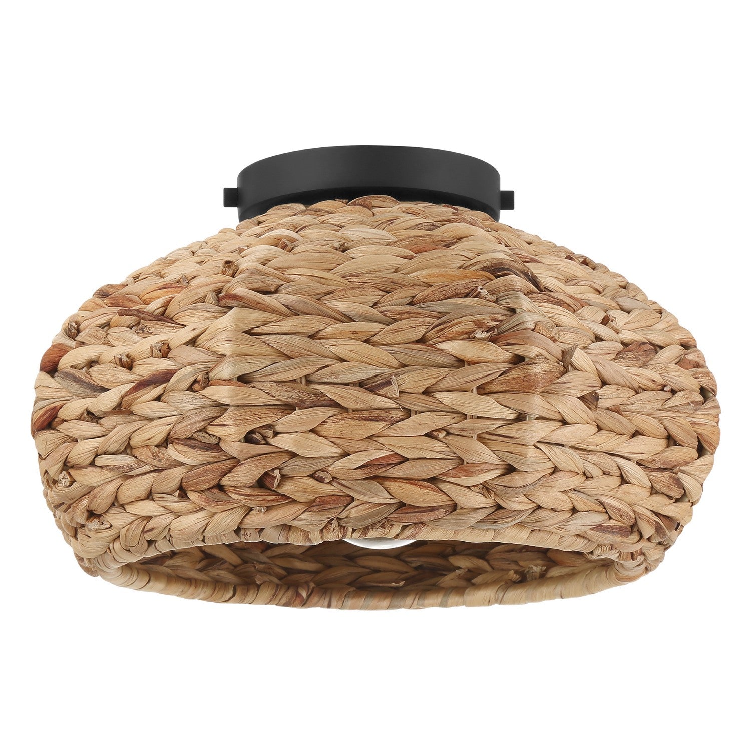 Hunter - 48073 - One Light Flush Mount - Cambria - Matte Black