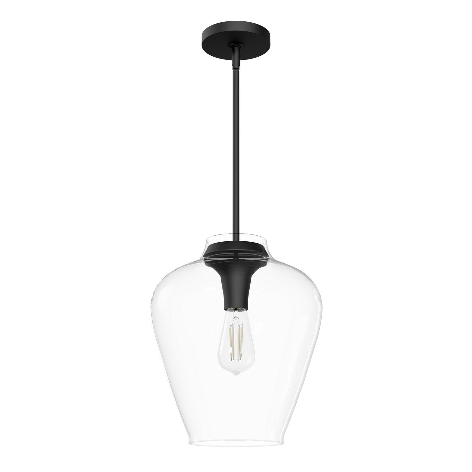 Hunter - 49011 - One Light Pendant - Vidria - Matte Black