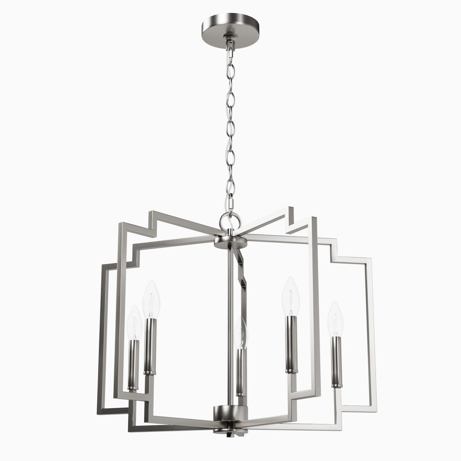 Hunter - 49070 - Five Light Chandelier - Zoanne - Brushed Nickel