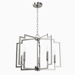 Hunter - 49070 - Five Light Chandelier - Zoanne - Brushed Nickel