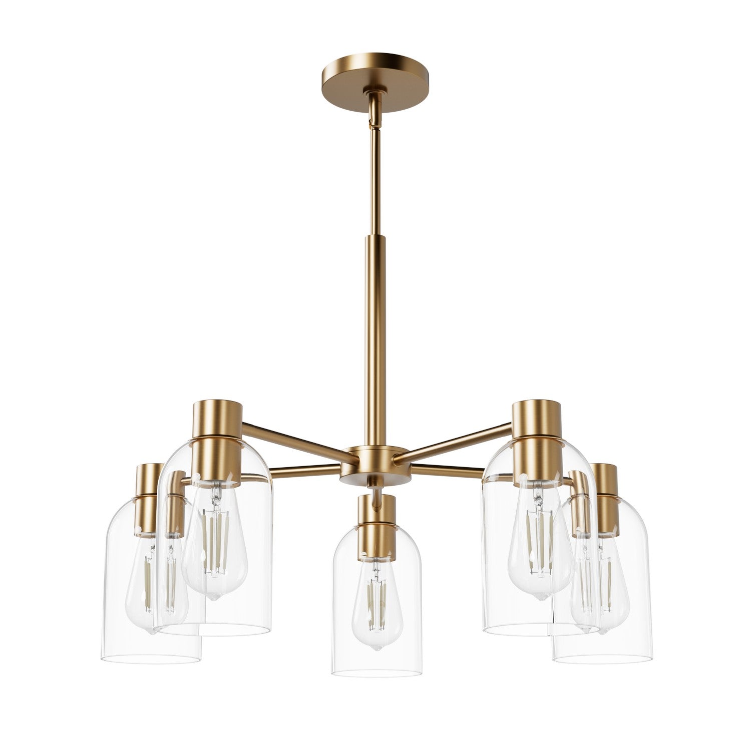 Hunter - 49082 - Five Light Chandelier - Lochemeade - Alturas Gold
