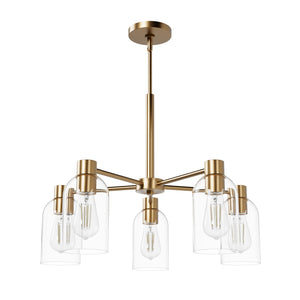 Hunter - 49082 - Five Light Chandelier - Lochemeade - Alturas Gold