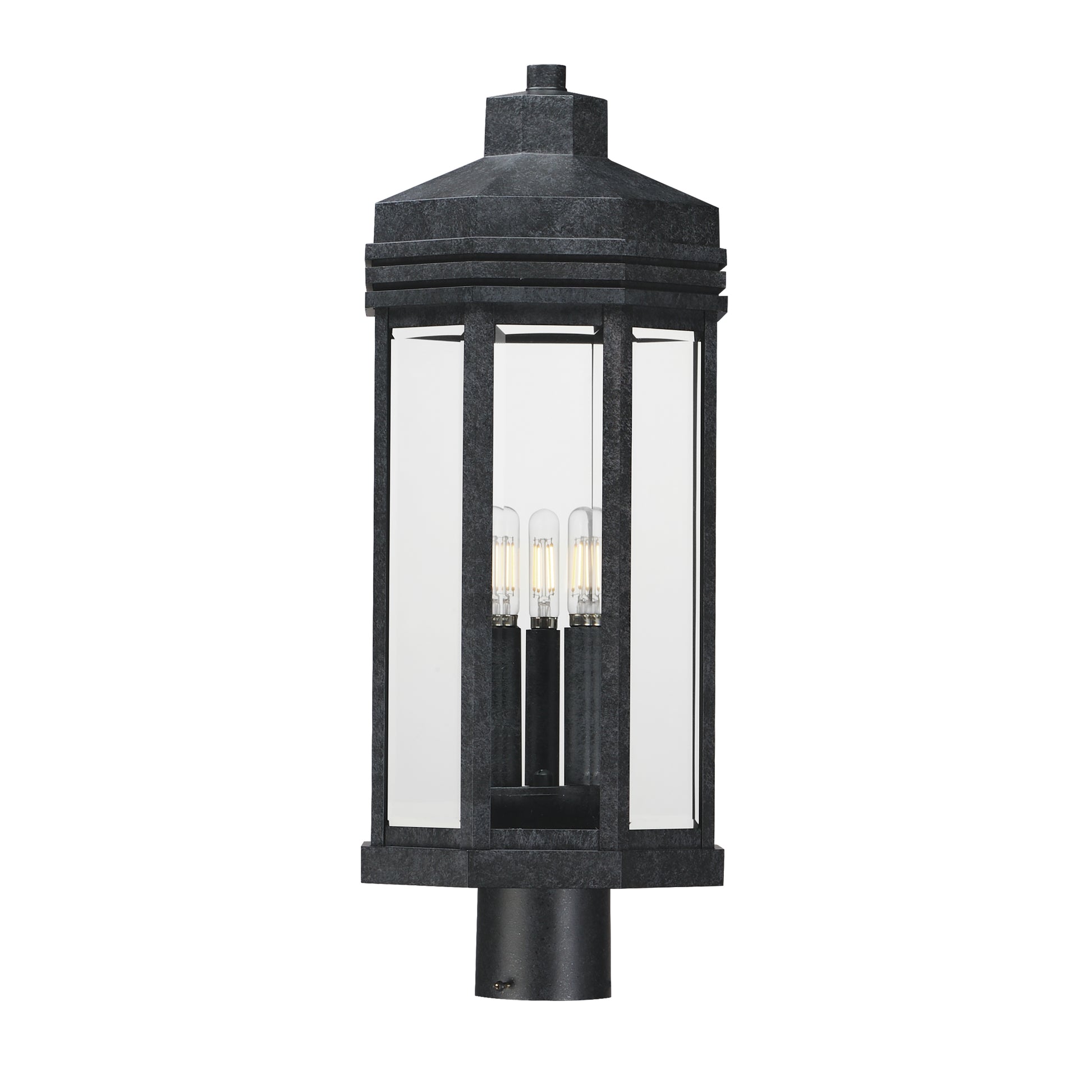 Maxim - 30220CLBKP - Three Light Outdoor Post Lantern - Wright - Black Patina