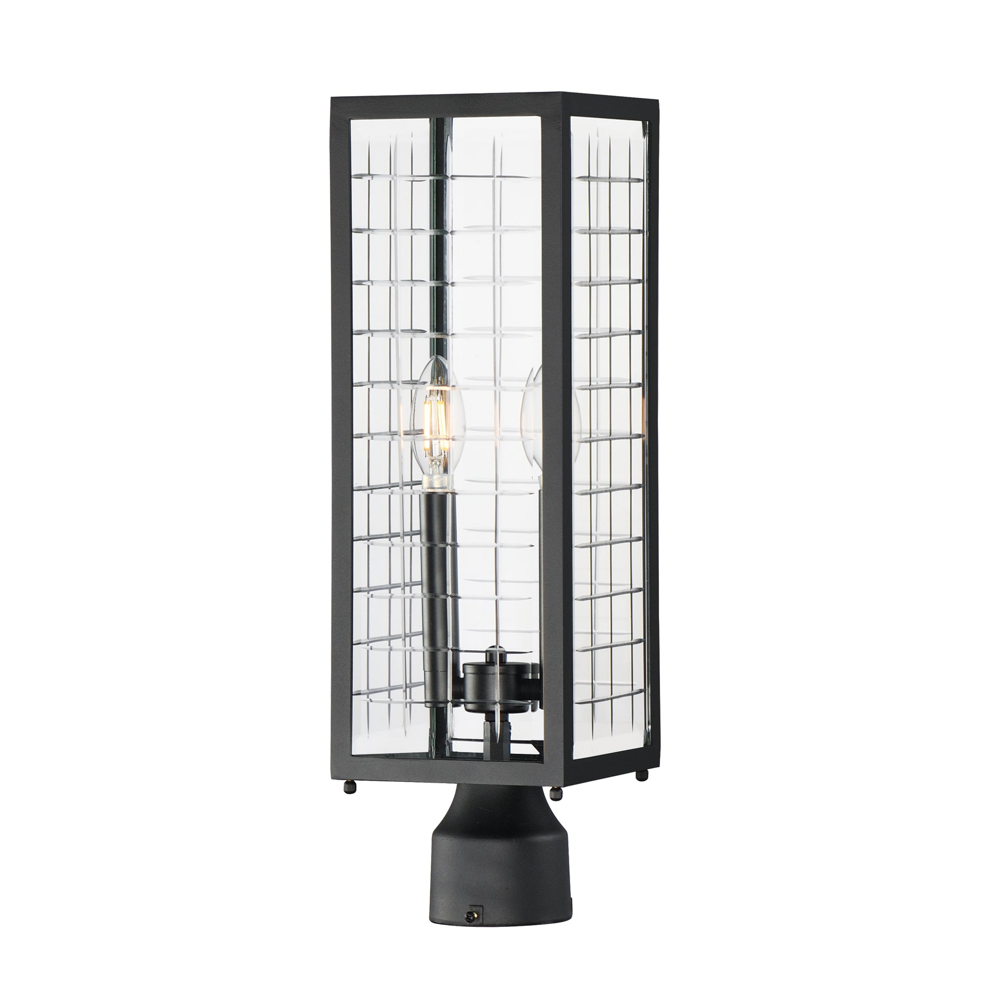 Maxim - 30699CLBK - Two Light Outdoor Post Lantern - Magnus - Black