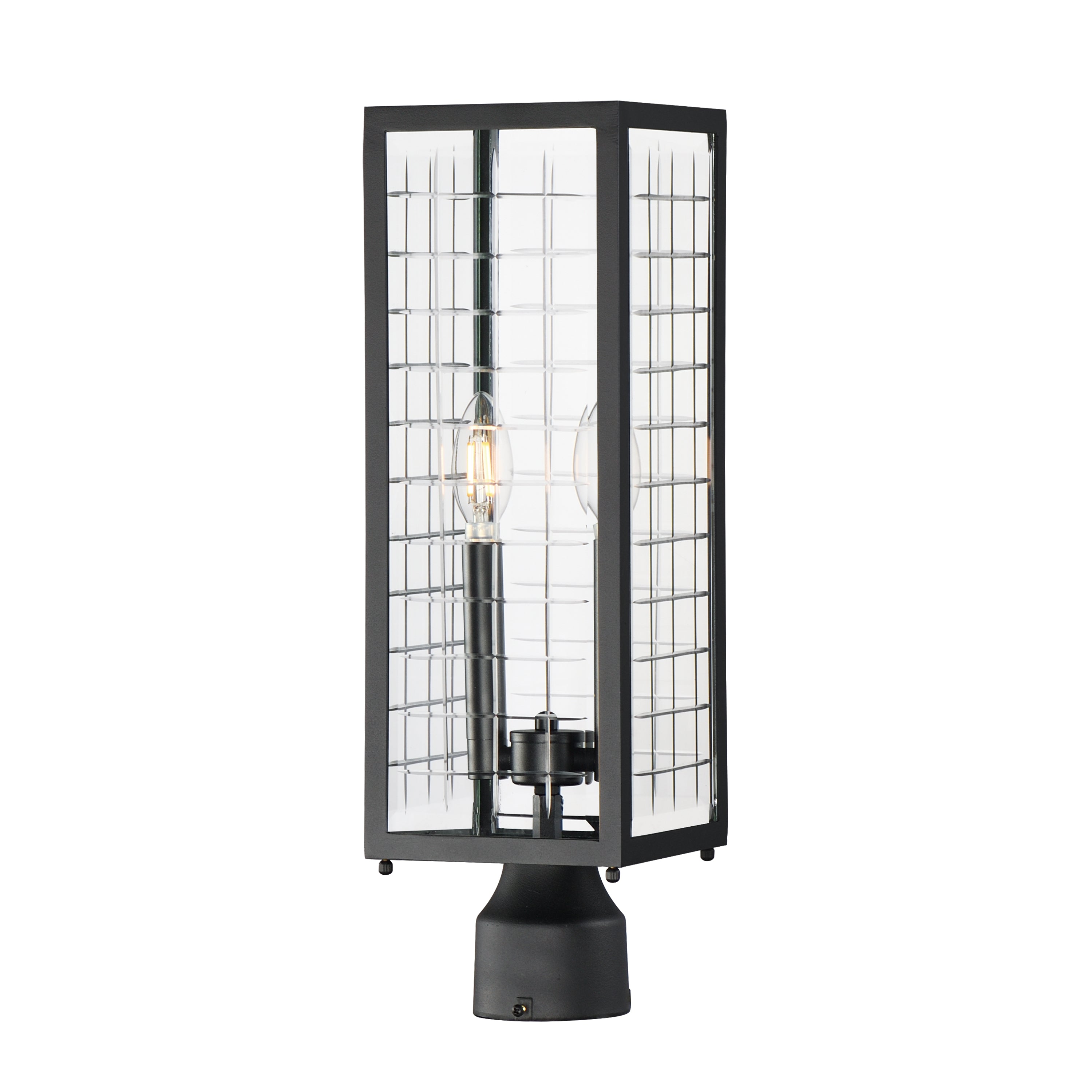 Maxim - 30699CLBK - Two Light Outdoor Post Lantern - Magnus - Black