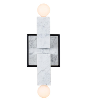 Kalco - 516521MB - Two Light Wall Sconce - Quadra - Matte Black