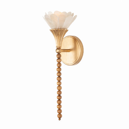 Kalco - 525322MG - One Light Wall Sconce - FLORA - Modern Gold